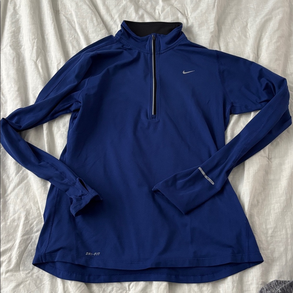 Nike Dri Fit Blue half zip pullover